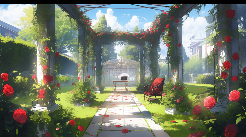 digzo0403_A_large_garden_a_sense_of_luxury_a_red_rose_f3bd22cf-8259-4ab9-853e-1938d96643fa