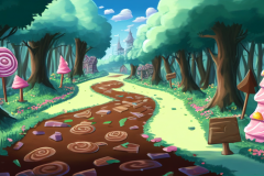 digzo0403_Land_of_sweet_treats_In_the_woods_Straight_road_Candy_8996d8fc-e076-439d-99a3-b9aab4c8a735