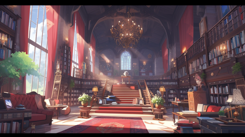 digzo0403_A_large_library_in_a_castle_Antique_Luxury_Red_carpet_2261fe3f-5196-4a15-bd60-c6f62f002908
