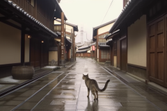 digzo0403_Traveling_with_cats_Japan_Gion_A_cat_is_walking_in_th_518c382e-6aa1-4bf4-b195-b3a2cc477f21