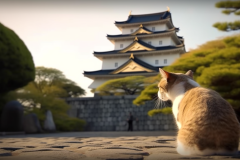 digzo0403_Traveling_with_cats_Japan_Nagoya_Castle_A_cat_is_walk_1295320b-b40e-4f14-9ab6-389f09e1f911