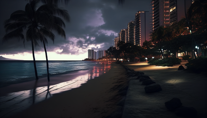 digzo0403_Uninhabited_coast_evening_Hawaii_Waikiki_beach_high_q_51447c43-8600-4aa7-89fc-b92b76877b75