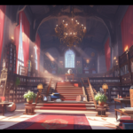 光が差し込む静謐な図書館